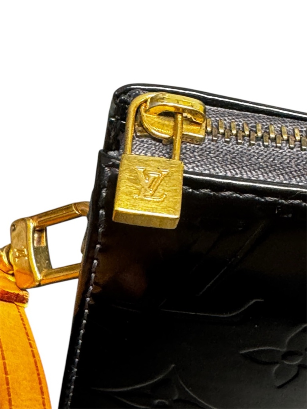 Louis Vuitton Authentic Black Vernis Lexington Tan Strap + Dust Bag + Paper Tote - Picture 9 of 17